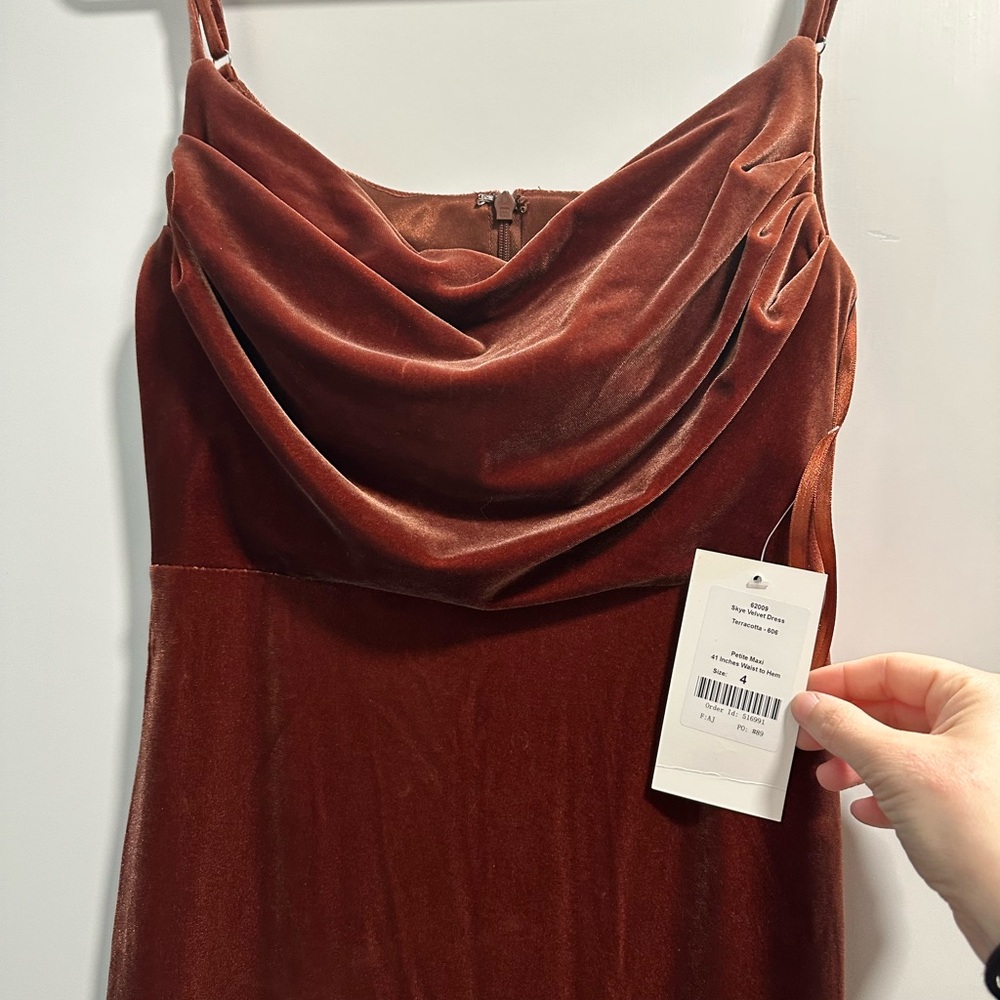 Revelry Skye Velvet in Terracotta